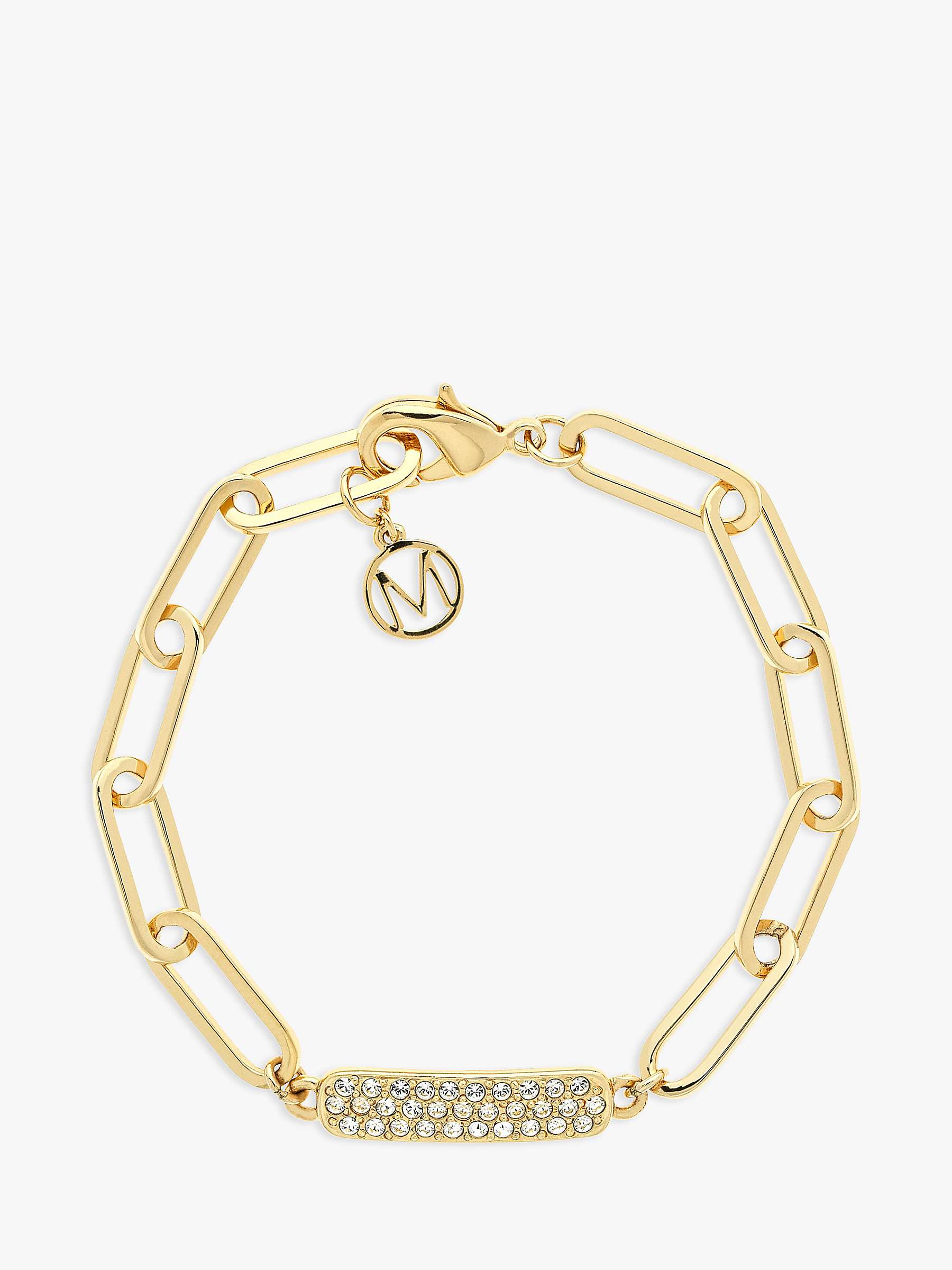 Buy Melissa Odabash Crystal Bar Chain Bracelet, Gold Online at johnlewis.com