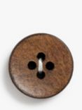 Prym Leather Buttons, 1.2cm, Pack of 4, Brown