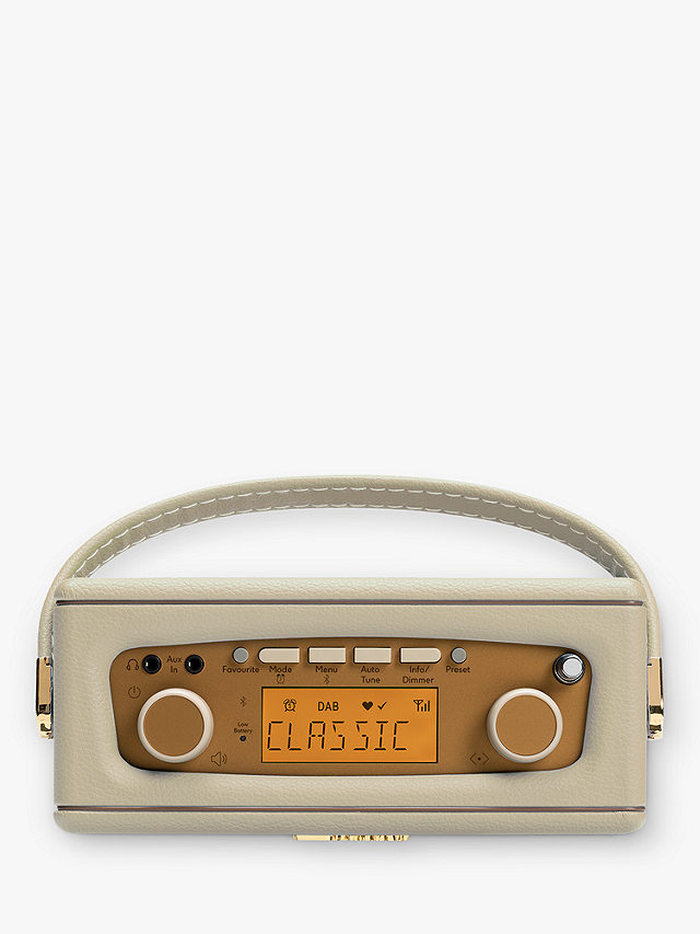 Roberts Revival Uno BT DAB/DAB+/FM Bluetooth Digital Radio with Alarm, Pastel  Cream