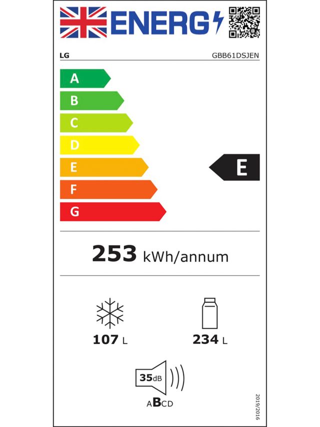 Lg GBB61DSJZN/MG/LG Fridge Freezer