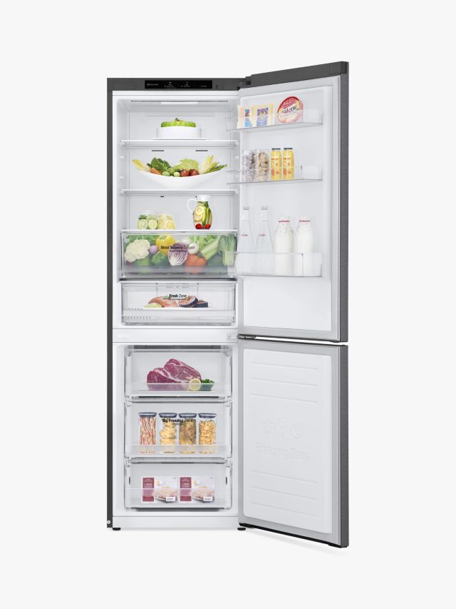 Buy LG GBB61DSJEN Fridge Freezer - Silver, Fridge freezers