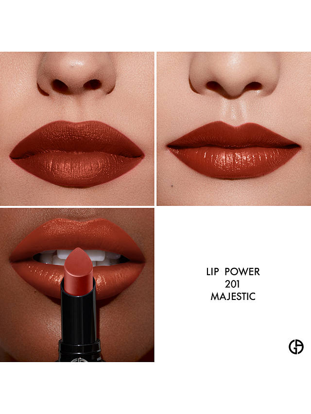 Giorgio Armani Lip Power Vivid Colour Long Wear Lipstick, 201 Majestic 4