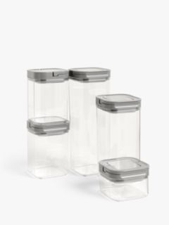 Deluxe, Large Flip-Tite Square Food Storage Container Canister Set