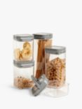 John Lewis ANYDAY Flip Lock Airtight Square Storage Containers, Set of 5