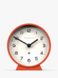 Newgate Clocks Silent Sweep Analogue Mantel Clock, 16cm, Pumpkin Orange