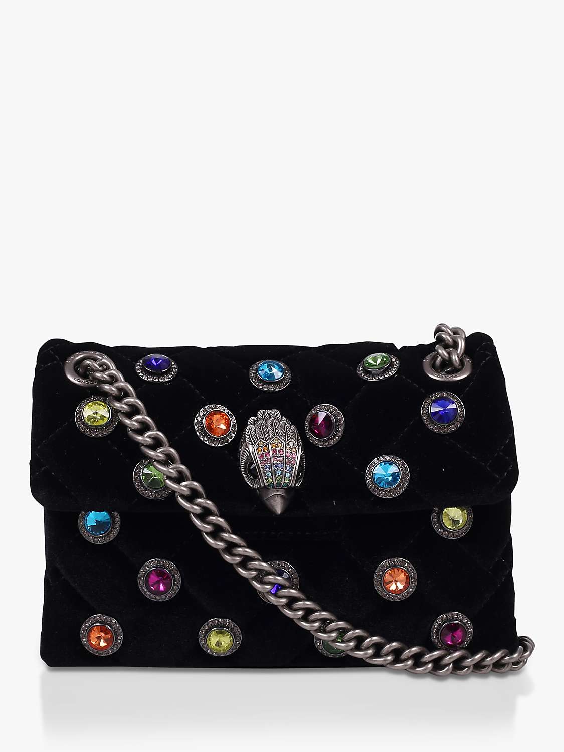 Buy Kurt Geiger London Kensington Gem Embellished Velvet Mini Bag Online at johnlewis.com
