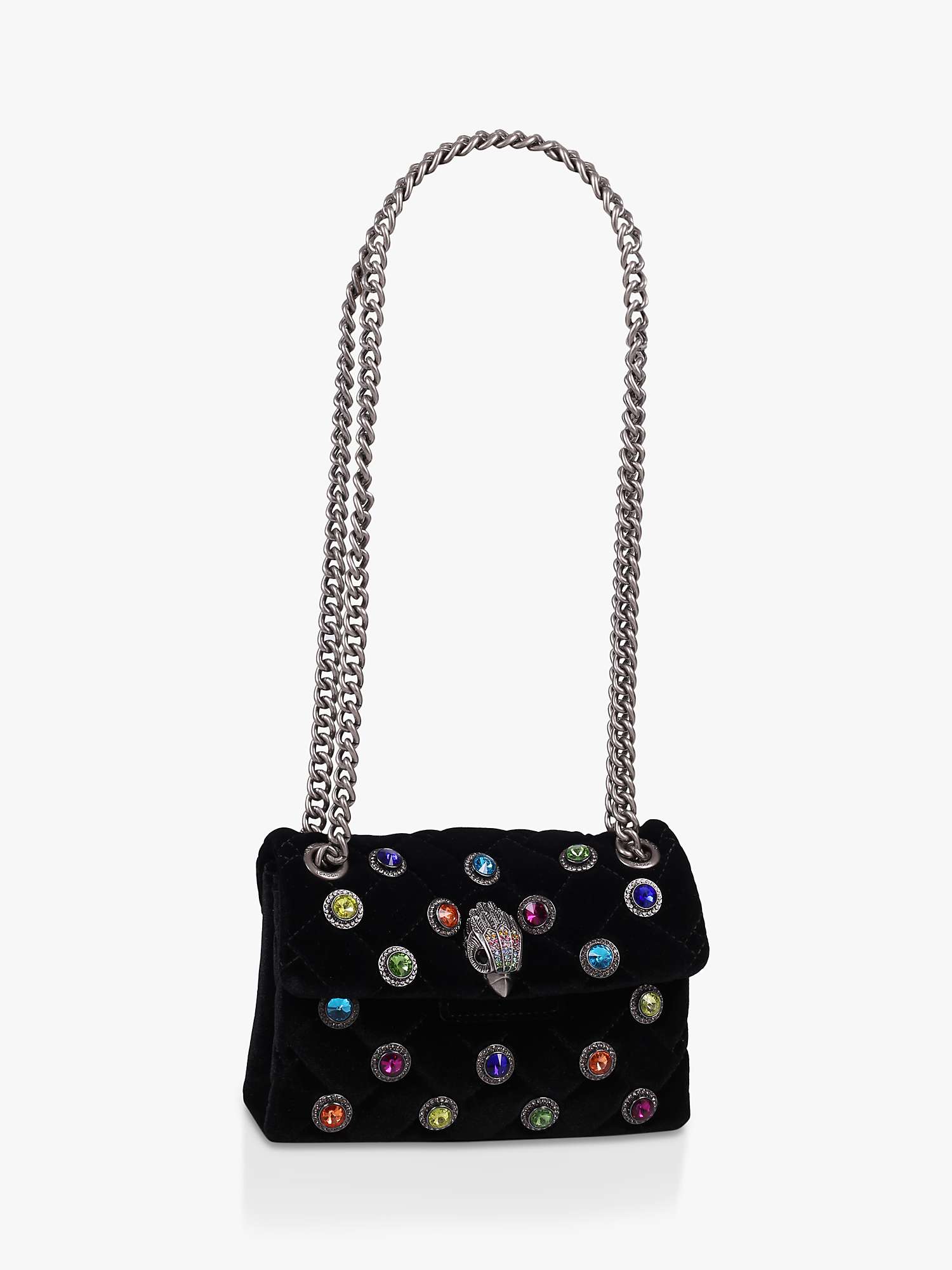 Buy Kurt Geiger London Kensington Gem Embellished Velvet Mini Bag Online at johnlewis.com