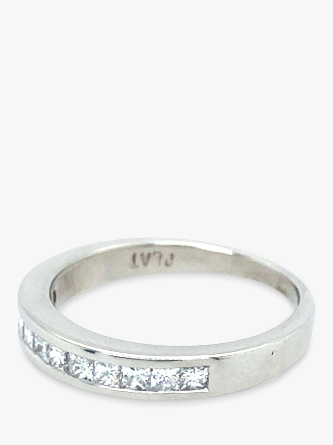 Buy VF Jewellery Platinum 12 Princess Cut Diamond Second Hand Half Eternity Ring Online at johnlewis.com