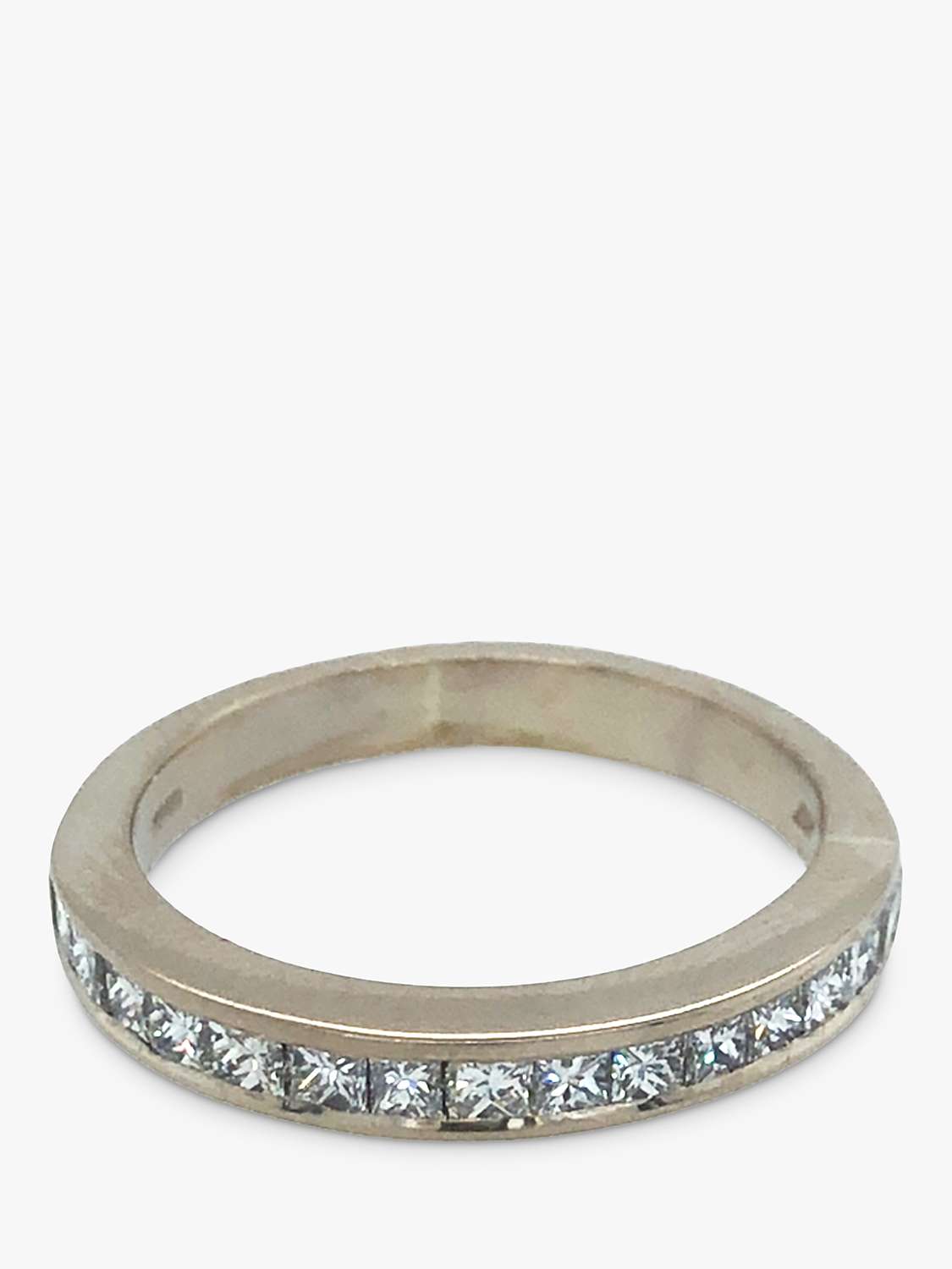 Buy VF Jewellery 18ct White Gold 15 Princess Cut Diamond Second Hand Half Eternity Ring Online at johnlewis.com