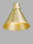 John Lewis ANYDAY Conoid Easy-to-Fit Ceiling Shade, Antique Brass