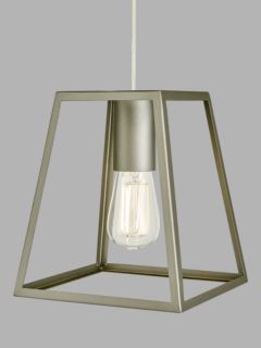 John Lewis ANYDAY Industrial Lantern Ceiling Shade, Silver