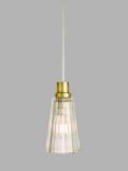 John Lewis ANYDAY Prismatic Glass Cone Easy-to-Fit Ceiling Shade, Clear