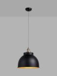 John Lewis Baldwin Large Pendant Ceiling Light, Black