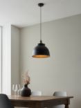 John Lewis Baldwin Large Pendant Ceiling Light, Black