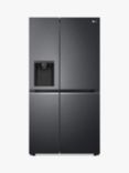 LG GSLV70MCTF Freestanding 60/40 American Fridge Freezer, Matte Black