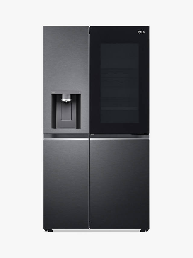 Buy LG GSXV91MCAE Freestanding 60/40 American Fridge Freezer, Matte Black Online at johnlewis.com