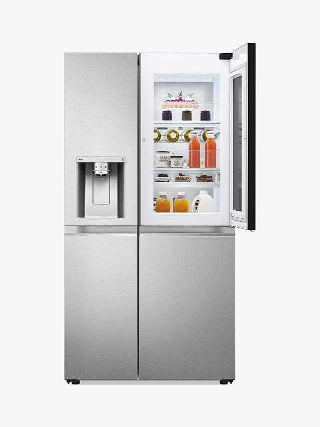 Buy LG GSXV90BSAE Freestanding 60/40 American Fridge Freezer, Stainless Steel Online at johnlewis.com