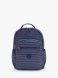 Kipling Seoul Geometric Print Large Backpack, Blue/Multi