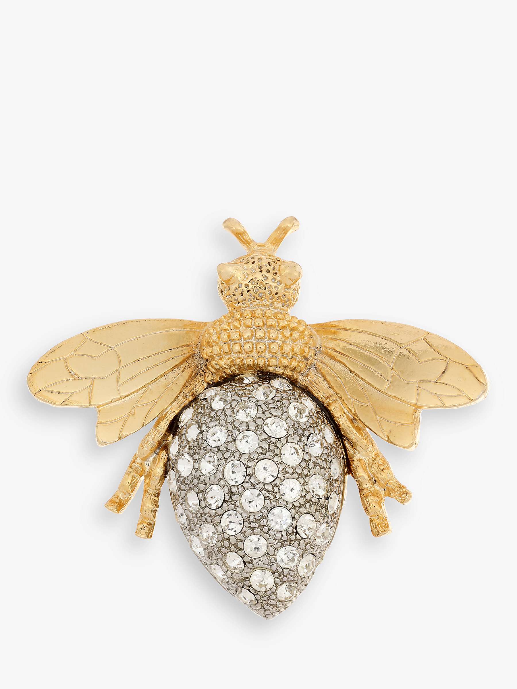 Buy Eclectica Vintage Swarovski Crystal Bumble Bee Brooch, Dated Circa 1980s, Gold/Silver Online at johnlewis.com