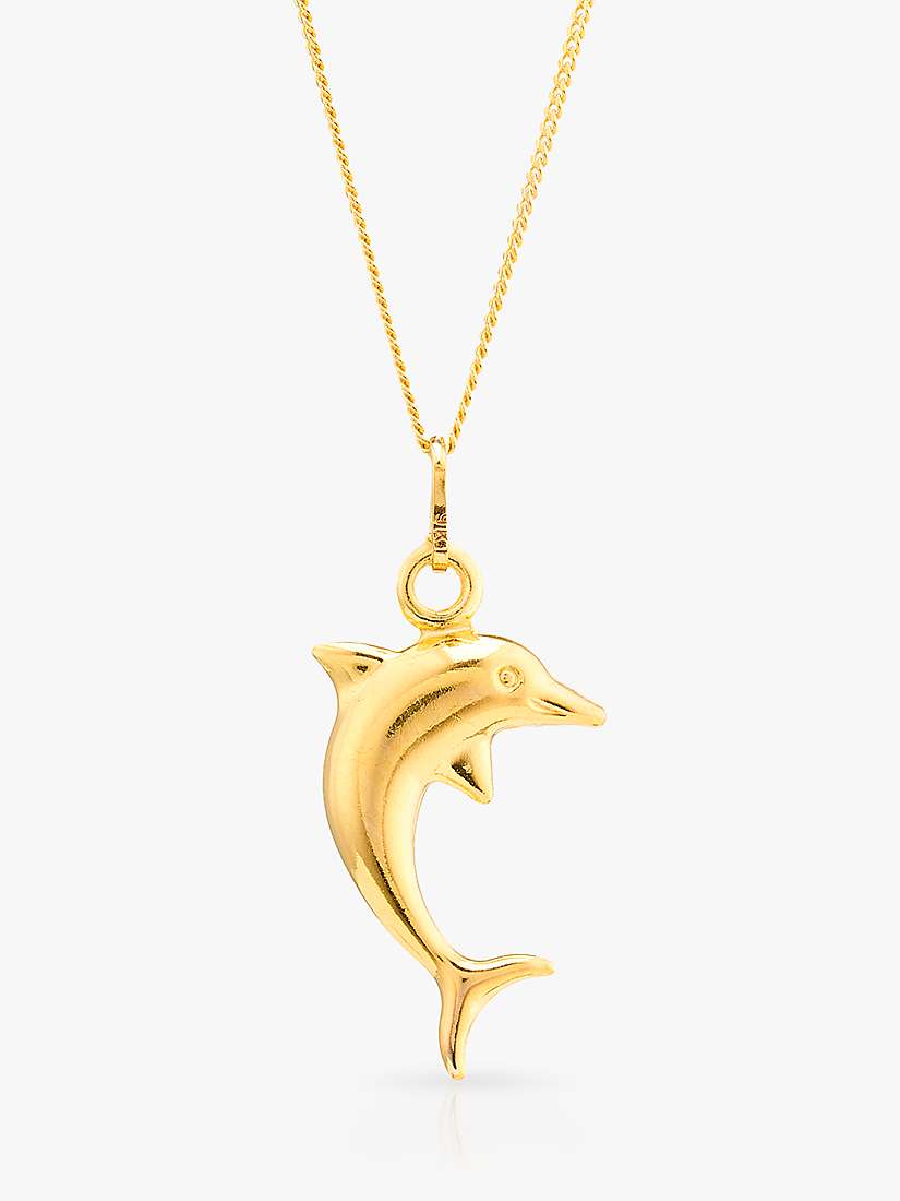 L & T Heirlooms 9ct Yellow Gold Second Hand Dolphin Pendant Necklace ...