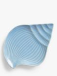 John Lewis & Partners Coastal Retreat Shell Stoneware Serving Plate, 21cm, Blue