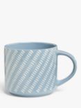 ANYDAY John Lewis & Partners Wax Resist Stoneware Mug, 420ml, Blue