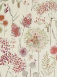 Voyage Flora Cream Furnishing Fabric, Russet