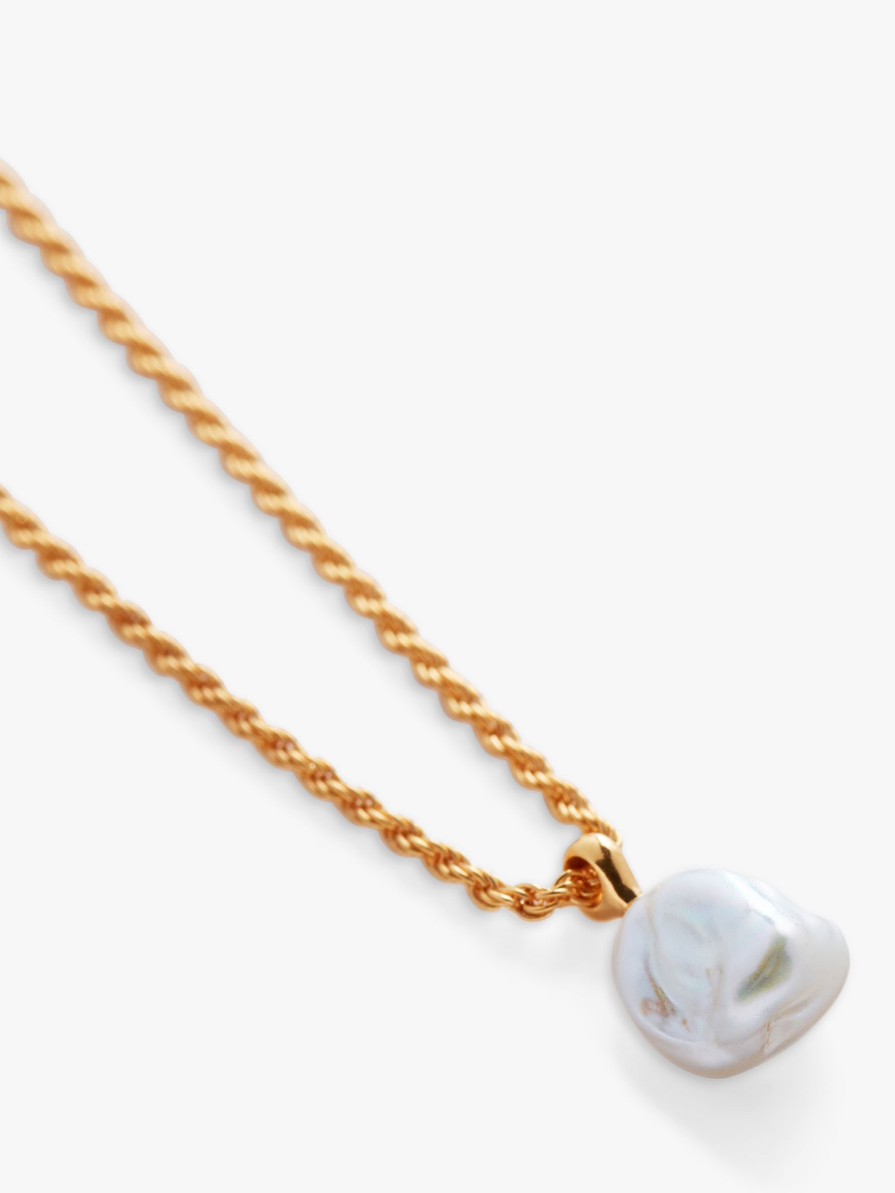 Buy Monica Vinader Nura Tiny Keshi Pearl Chain Necklace Online at johnlewis.com