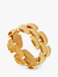 Monica Vinader Doina Chain Ring, Gold