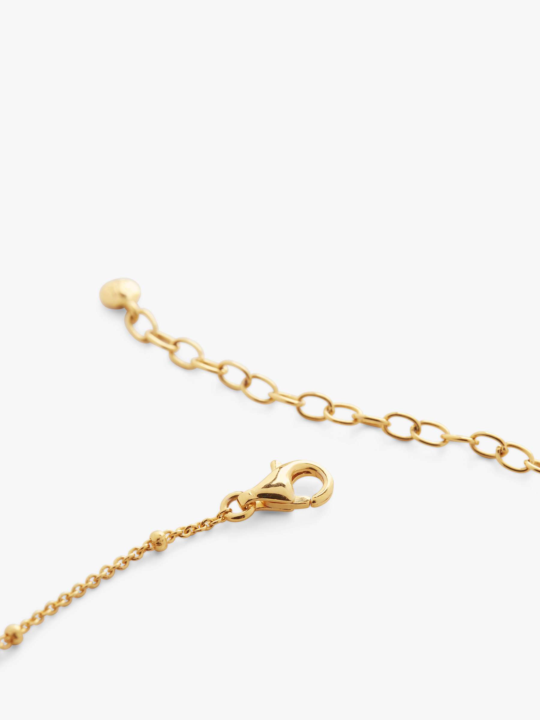 Buy Monica Vinader Mini White Topaz Collar Chain Necklace, Gold Online at johnlewis.com