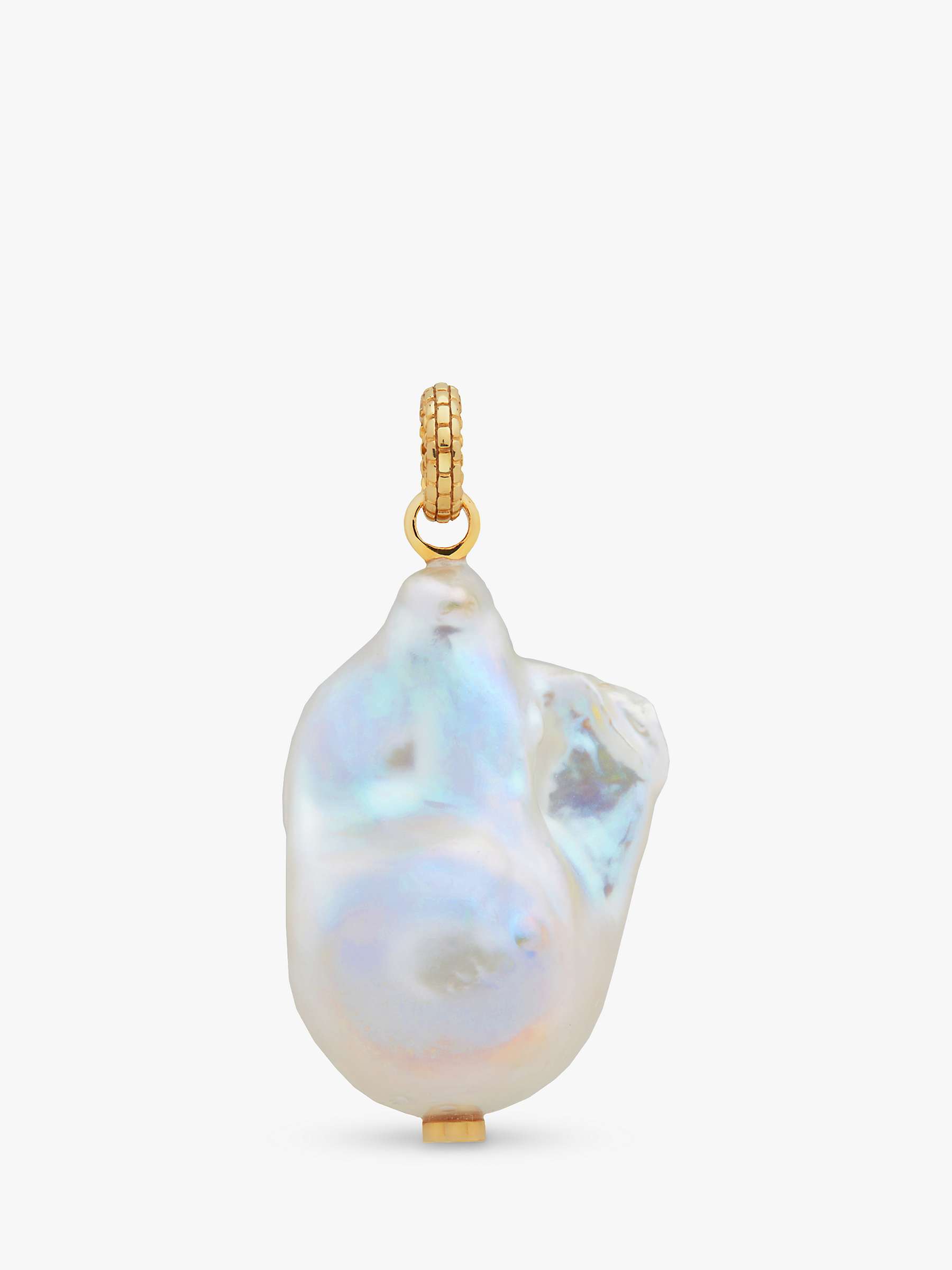 Buy Monica Vinader Baroque Pearl Charm, White Online at johnlewis.com