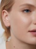 Monica Vinader Riva Crossover Diamond Huggie Hoop Earrings