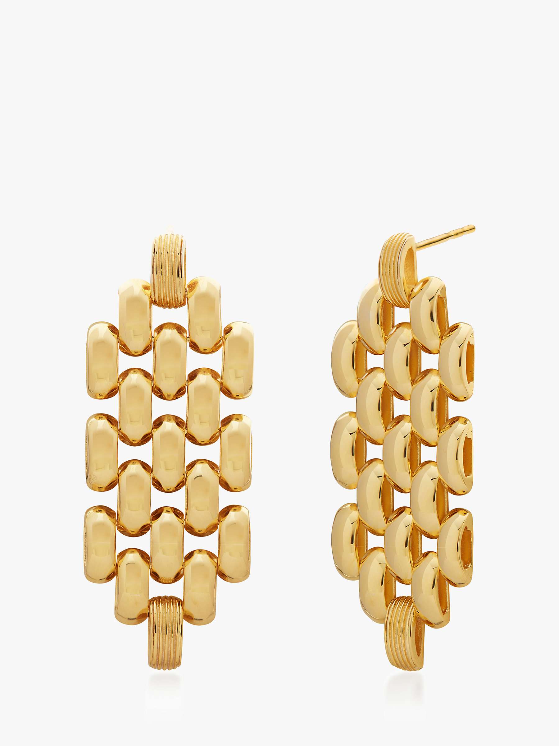 Buy Monica Vinader Chain Cocktail Drop Earrings, Gold Online at johnlewis.com