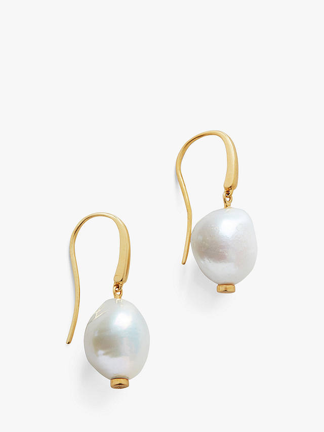 Monica Vinader Nura Keshi Pearl Drop Hook Earrings