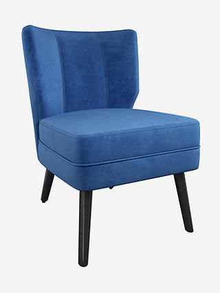 John Lewis ANYDAY Guest Chair, Dark Leg, Blue Velvet