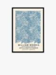 William Morris - 'Cotton Prints' Exhibition Poster Framed Print, 104.5 x 78.5cm, Blue