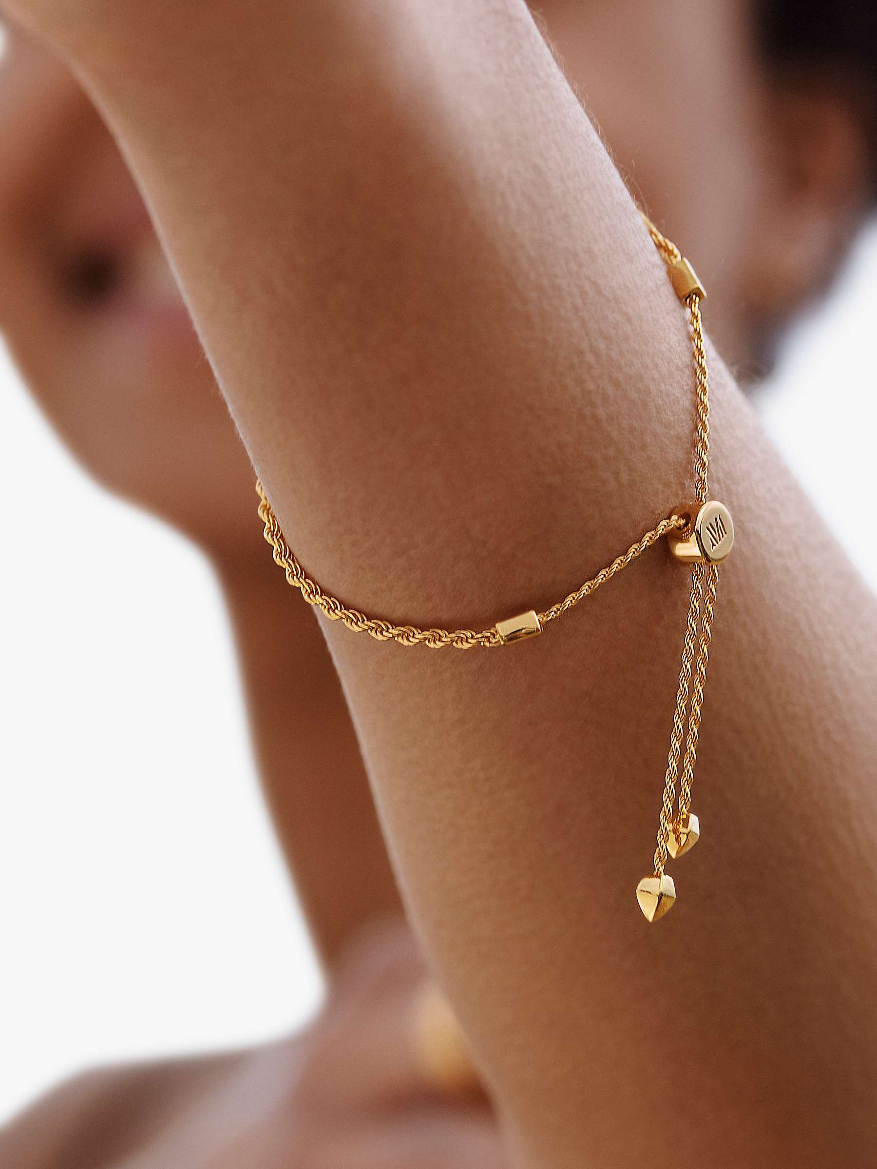 Buy Monica Vinader Corda Fine Chain Bracelet, Gold Online at johnlewis.com