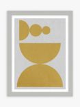 Abstract 'Mustard & Stone II' Framed Print, 43.5 x 33.5cm, Yellow