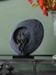 Libra Interiors Abstract Couple Sculpture, H33cm, Antique Bronze/Grey