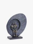 Libra Interiors Abstract Couple Sculpture, H33cm, Antique Bronze/Grey