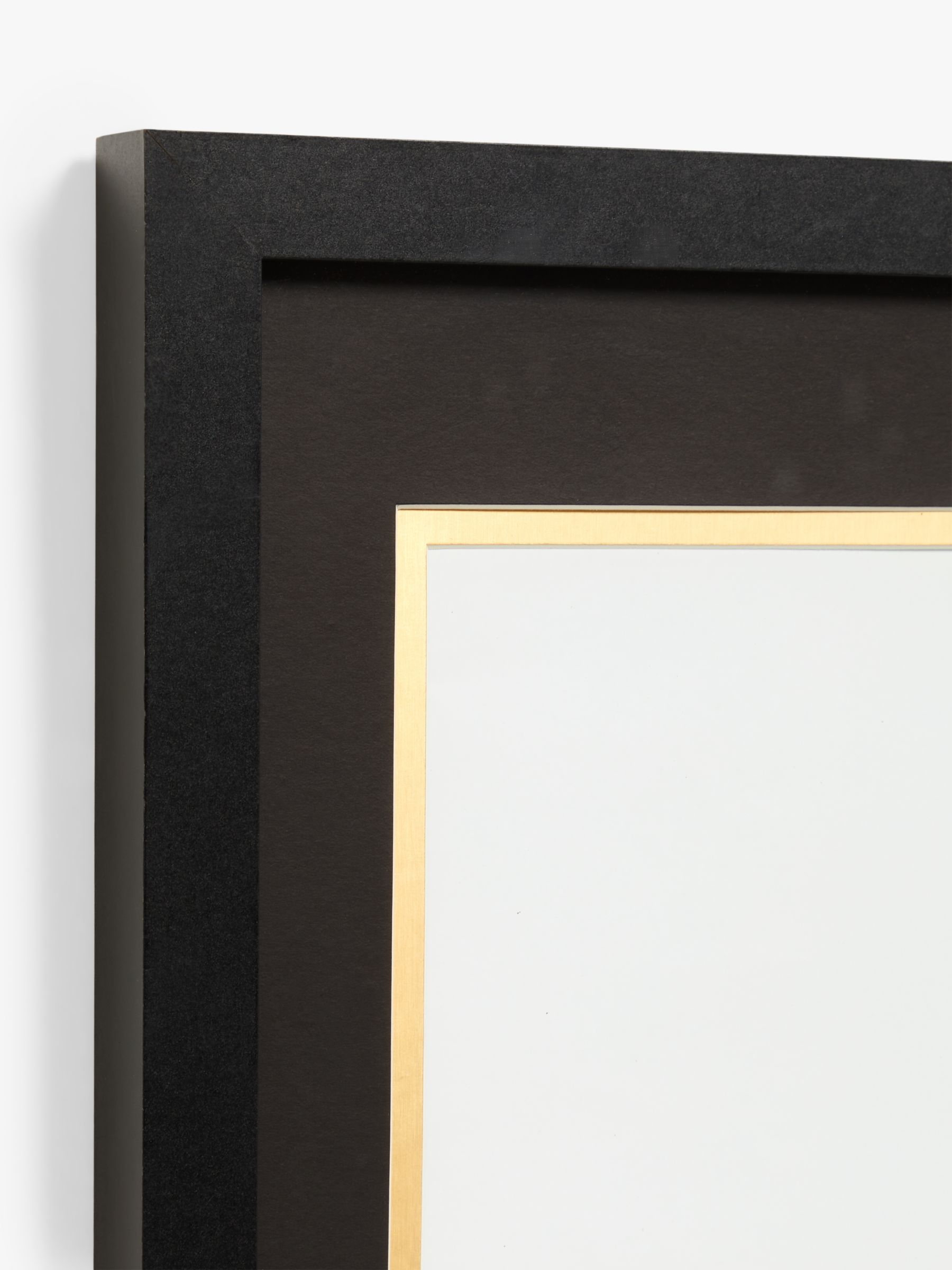 John Lewis Multi-aperture Certificate Frame, 3 Photo, Black/Gold