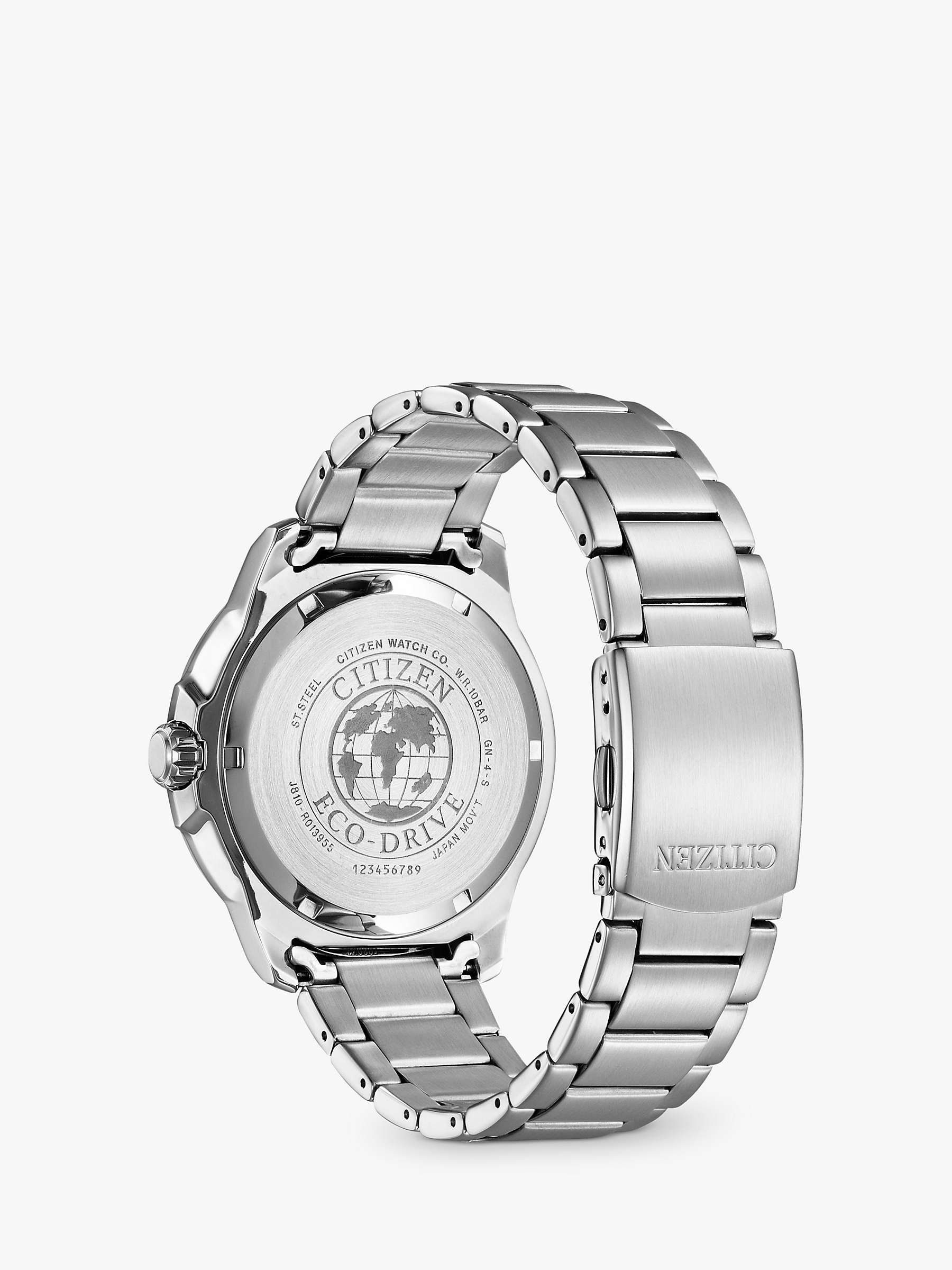 Buy Citizen AW1525-81L Men's Sport Date Bracelet Strap Watch, Silver/Blue Online at johnlewis.com