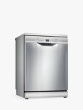 Bosch Serie 2 SGS2ITI41G Freestanding Dishwasher, Silver Inox