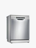 Bosch Serie 4 SGS4HCI40G Freestanding Dishwasher, Silver Inox