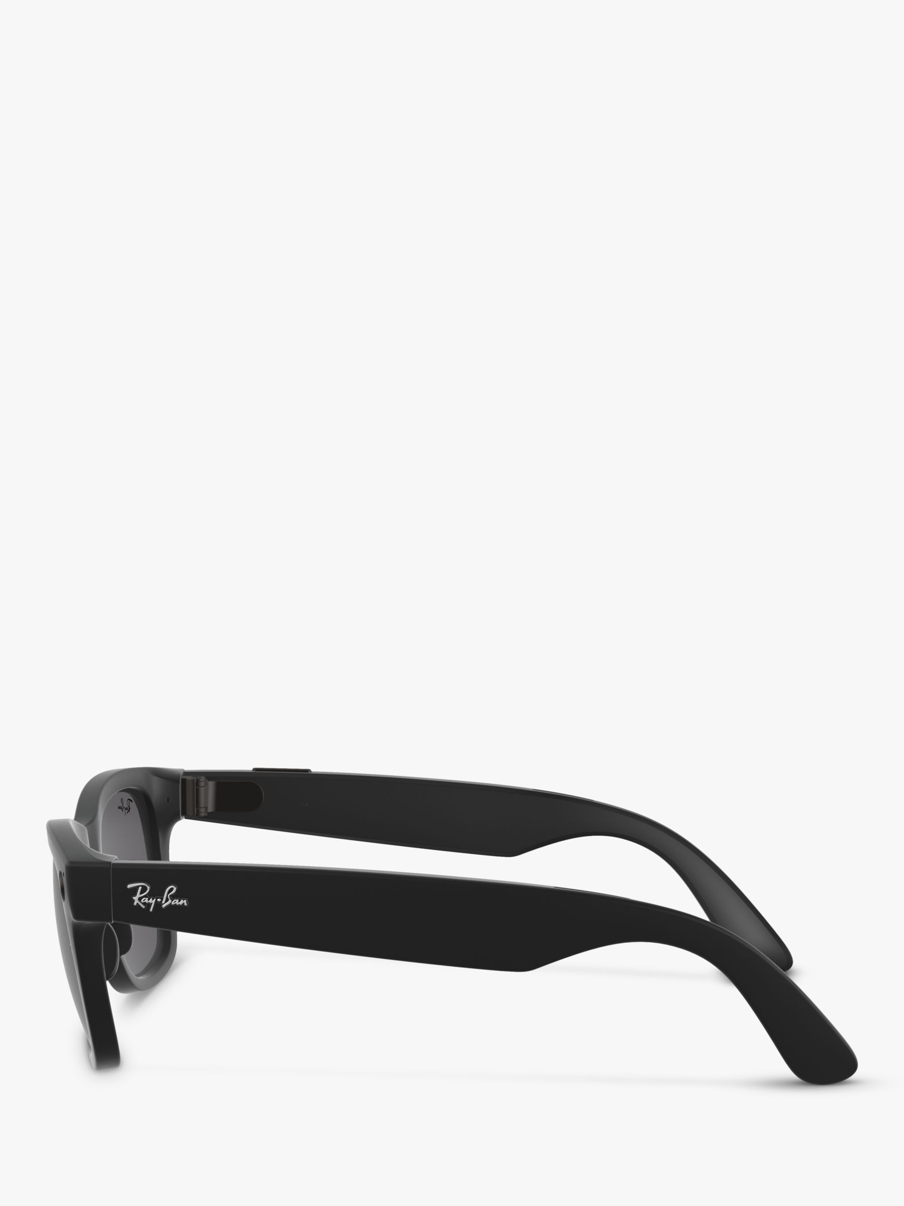 Ray-Ban Stories Wayfarer Large Smart Sunglasses, Matte Black/Grey at John  Lewis & Partners