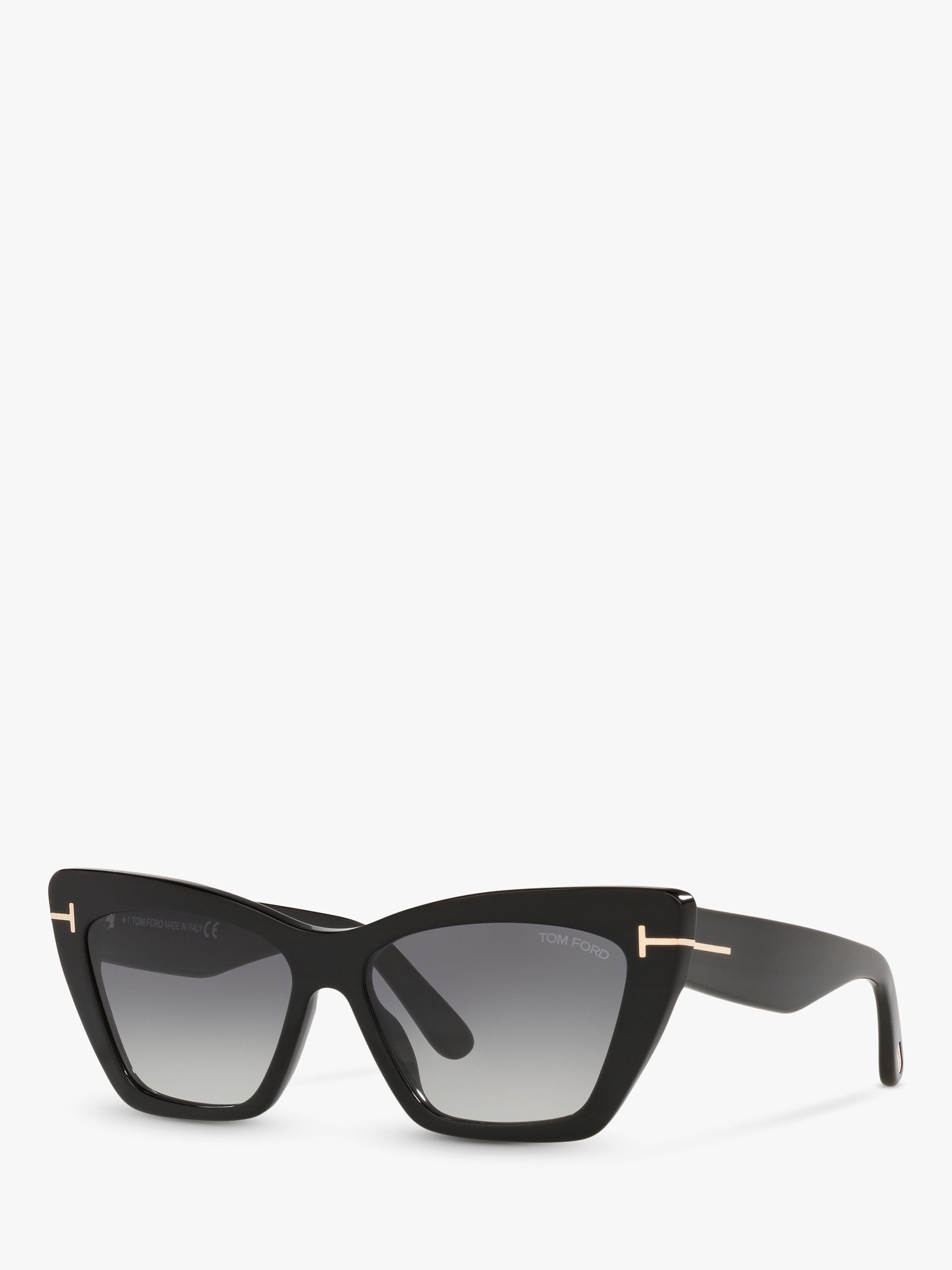 TOM FORD FT0871 Women's Wyatt Cat's Eye Sunglasses, Black/Grey Gradient at  John Lewis & Partners
