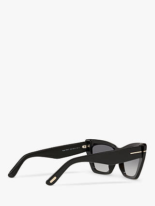 TOM FORD FT0871 Women's Wyatt Cat's Eye Sunglasses, Black/Grey Gradient