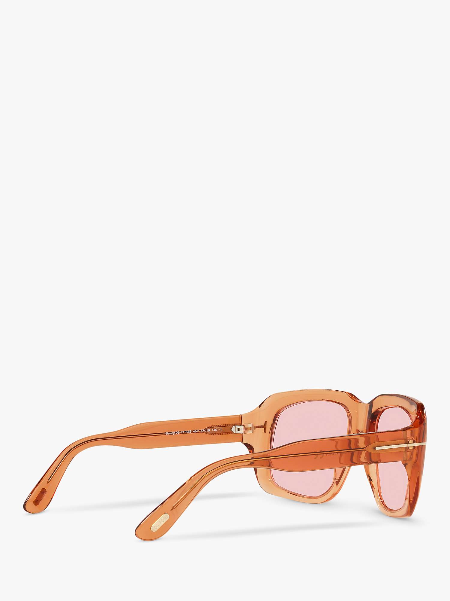 Buy TOM FORD FT0885 Men's Bailey Square Sunglasses, Shiny Brown Online at johnlewis.com