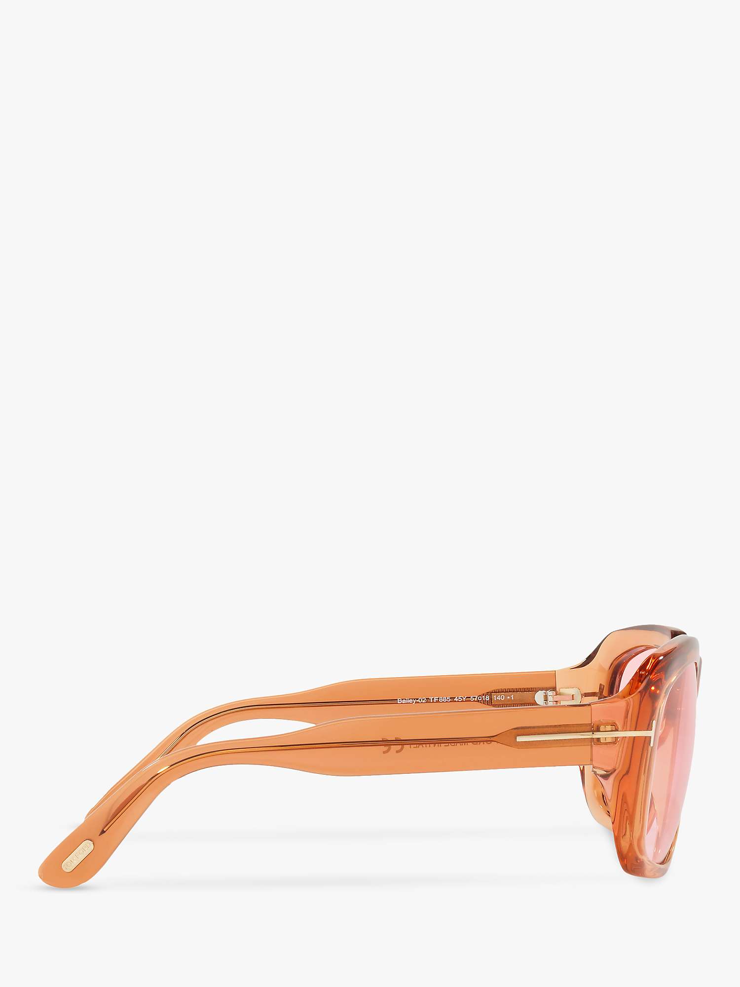 Buy TOM FORD FT0885 Men's Bailey Square Sunglasses, Shiny Brown Online at johnlewis.com