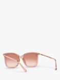 Michael Kors MK2079U Women's Zermatt Square Sunglasses, Rose Gold/Mirror Pink